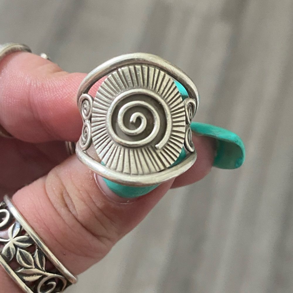 Vintage Sterling Silver Karma Ring
